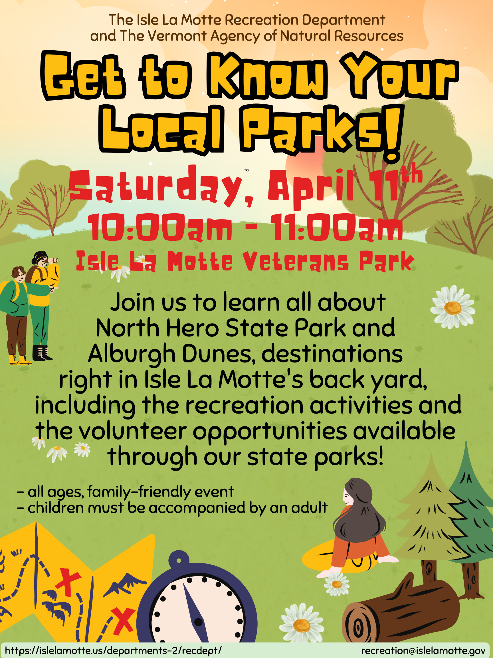 Get to Know Your Northern Grand Isle County Parks! @ Veterans Park