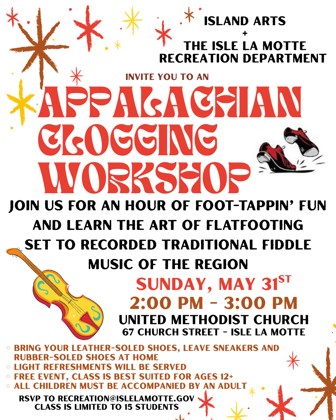 Appalachian Clogging Workshop @ United Methodist Church